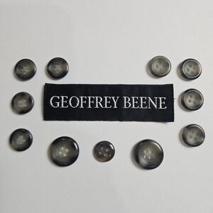 Geoffrey Beene‎ Gray Swirl Buttons Suit Blazer Replacement Set of 11 Crafting